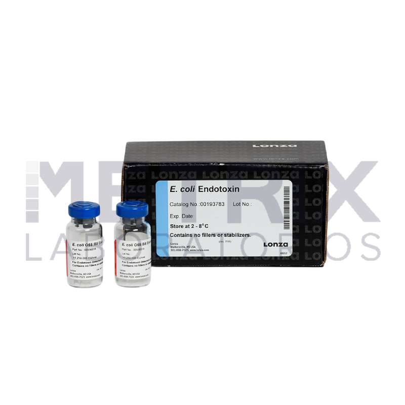 estándares de endotoxinas Estándares de Endotoxinas Endotoxin Challenge Vials® ECV® Lonza Control positivo para ensayo LAL Validación BET Endotoxina E. coli O55:B5 USP Endotoxinas Prueba de endotoxinas bacterianas
